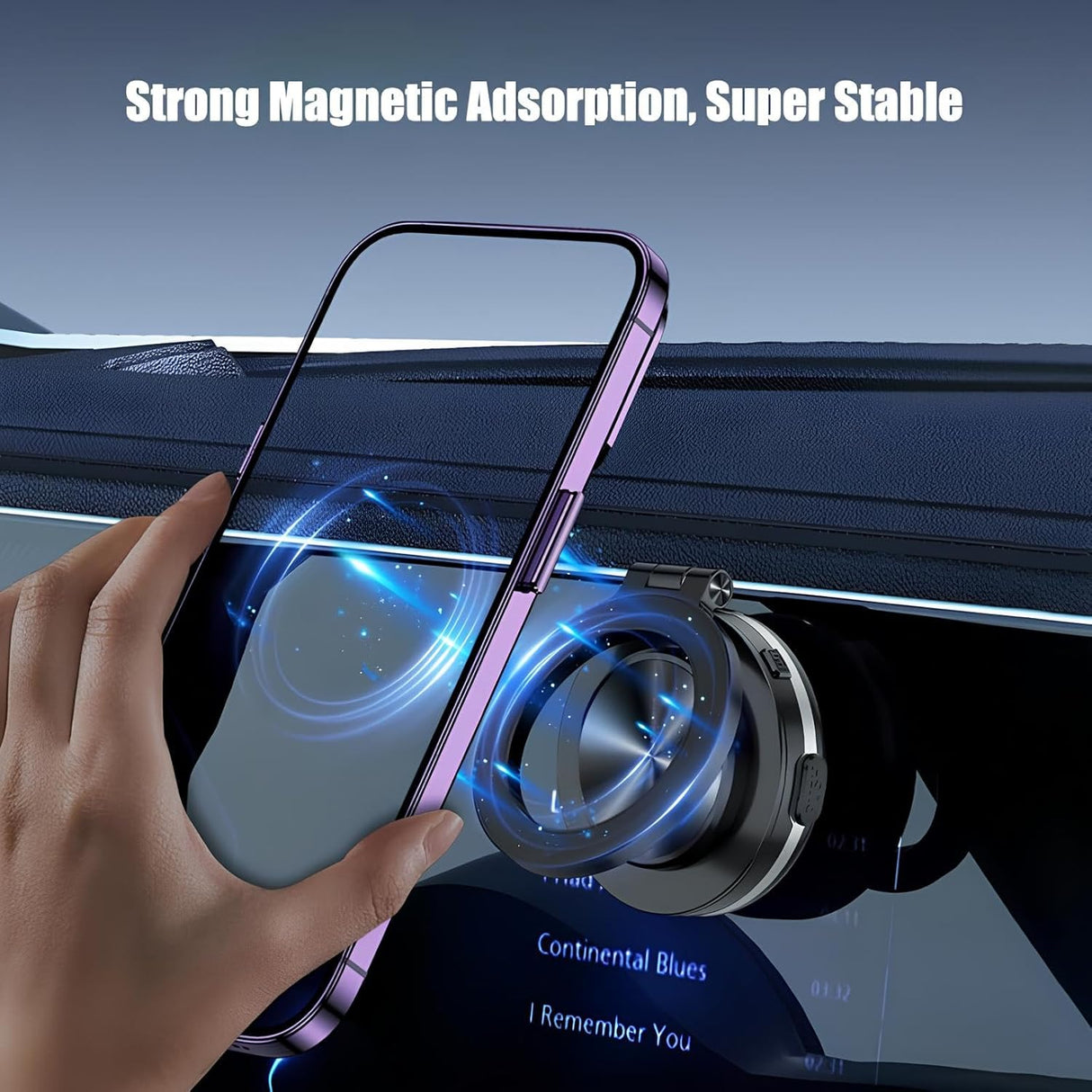 Magnetic Vacuum Suction Phone Holder C1 - 360 Degree Rotatable | Phone Holder | SASKA Trading