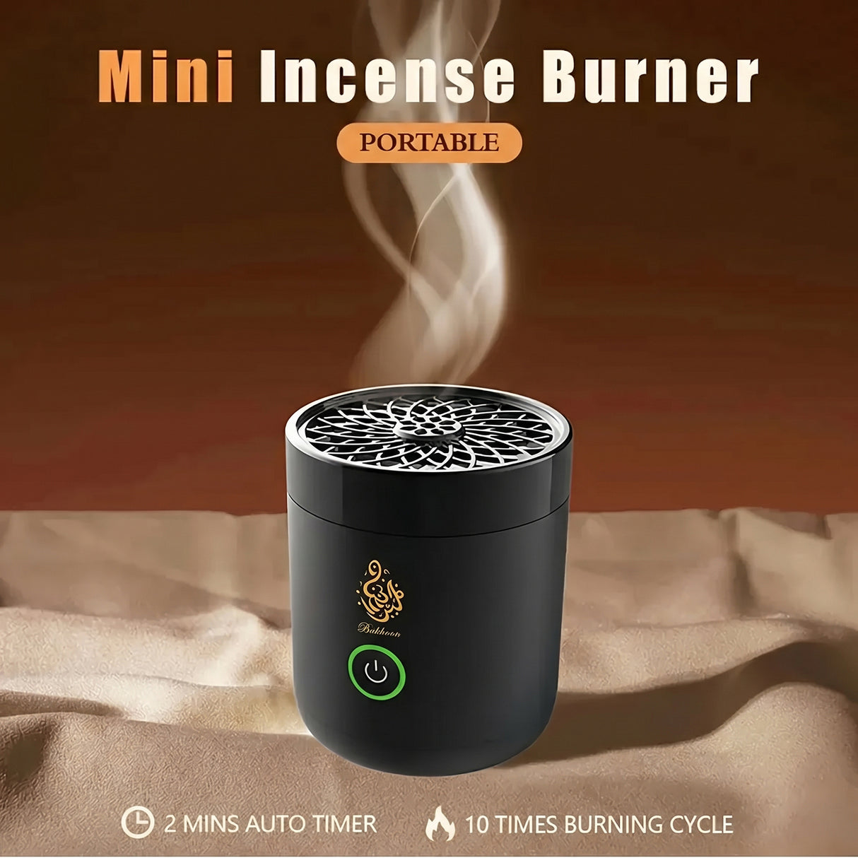 Mini Incense Burner B37 – Portable Fast Bukhoor Burner
