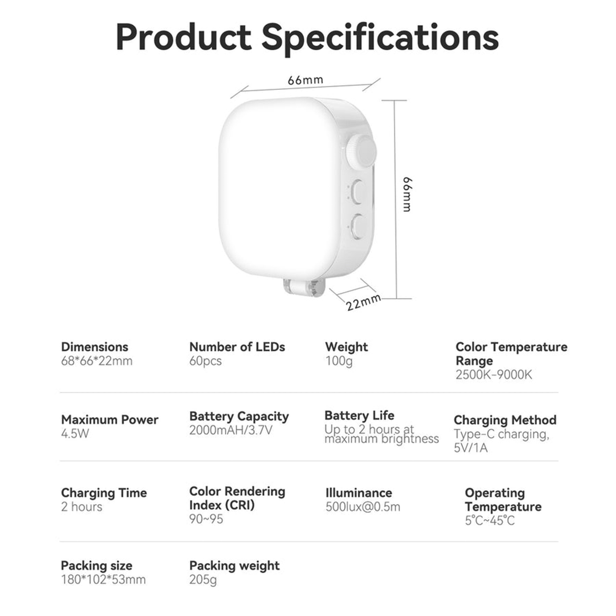 Mobile Phone Magnetic Ice Cube Lamp by TELESIN | Phone Light | SASKA Trading