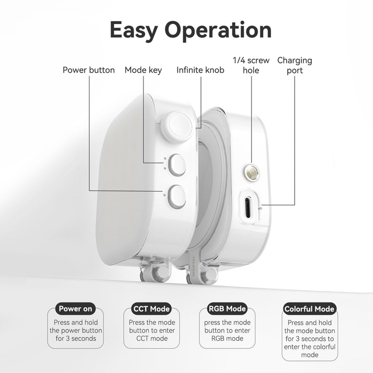 Mobile Phone Magnetic Ice Cube Lamp by TELESIN | Phone Light | SASKA Trading