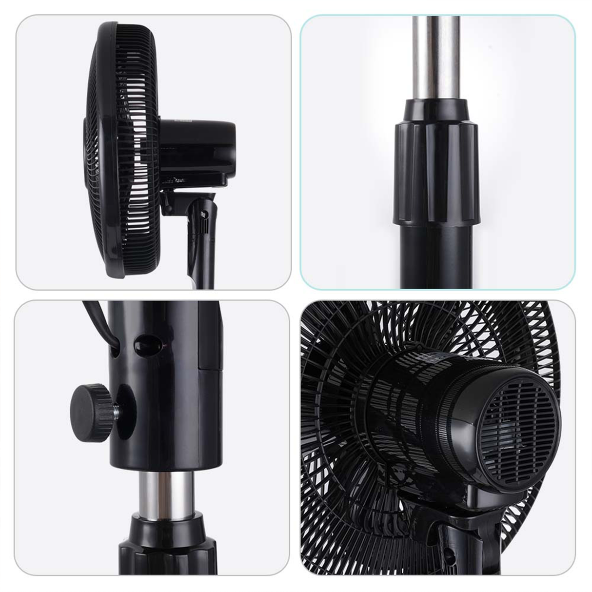 Modern Electric Standing Fan 16 Inch with 3 Speeds & Temperature Display (ST-4204) by Winning Star | Cooling Fan | SASKA Trading