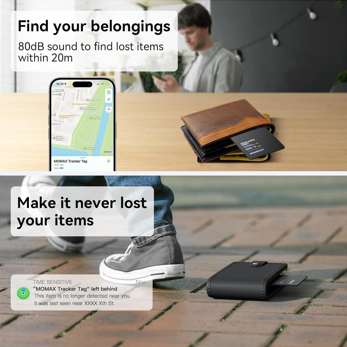 PinCard Pro Rechargeable Find My Locator by Momax | Tracker | SASKA Trading