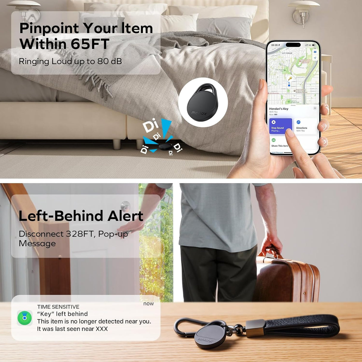 Pinpop Lite Bluetooth Tracker – Smart Item Finder with Apple Find My Support by momax | Tracker | SASKA Trading