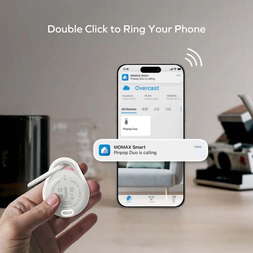 Pinpop Lite Bluetooth Tracker – Smart Item Finder with Apple Find My Support by momax | Tracker | SASKA Trading
