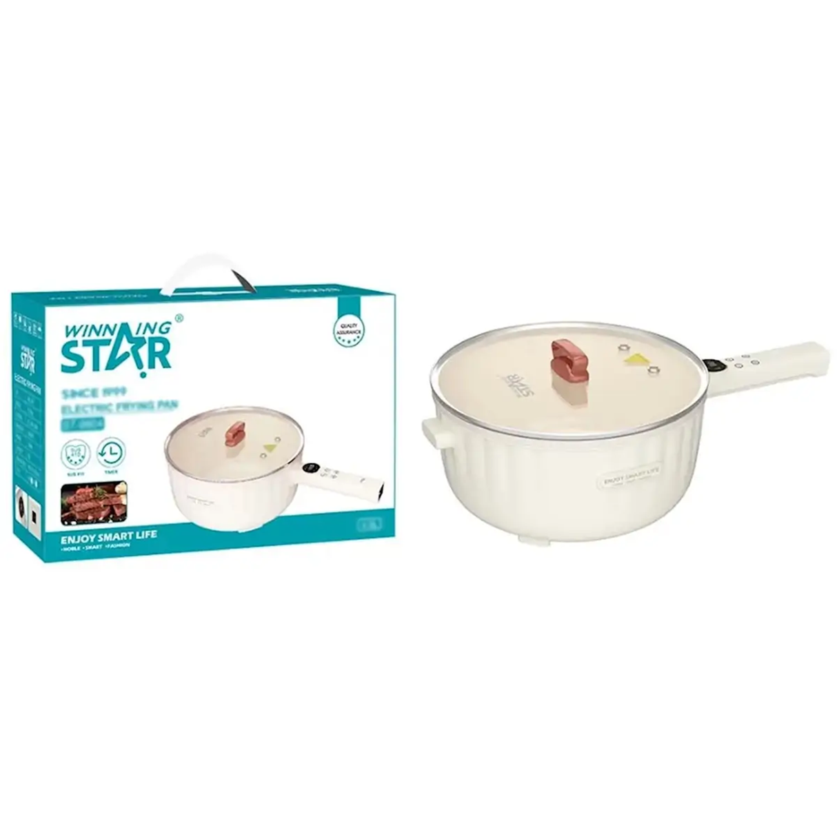 Multi-Functional Electric Pot, 4L, 1400W, Stainless Steel by WINNING STAR | Electric Cooker | SASKA Trading