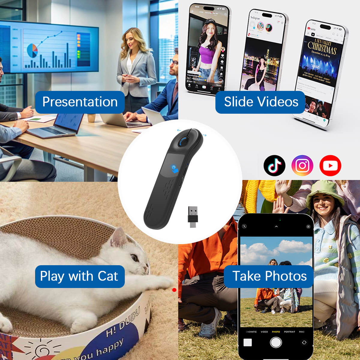 Xring D13 Pro Multi-Functional Air Laser Mouse | Laser Mouse | SASKA Trading