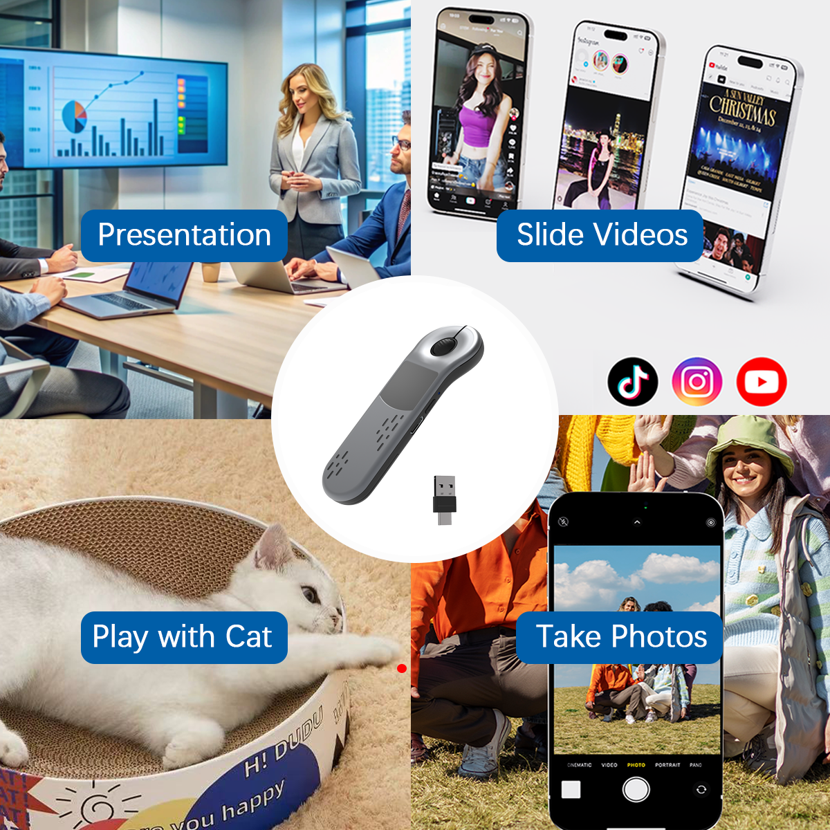 Xring D13 Pro Multi-Functional Air Laser Mouse | Laser Mouse | SASKA Trading