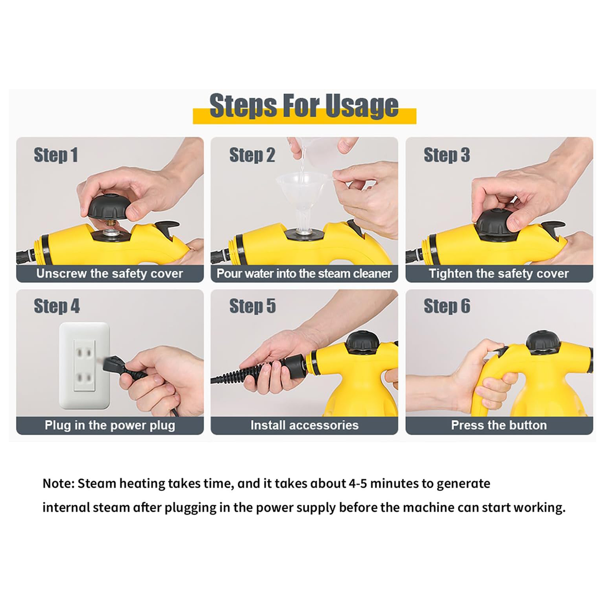 Multifunctional Handheld Steam Cleaner R-1028 by RAF