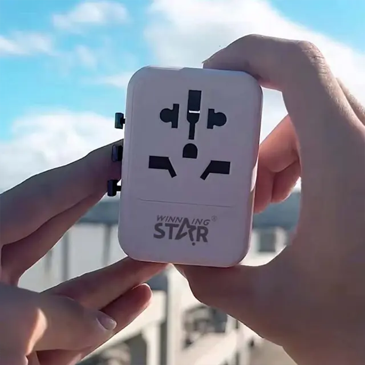 Multifunctional Travel Socket ST-1009U 2500W with 5 Ports, USB & Type-C by Winning Star | Universal Socket | SASKA Trading