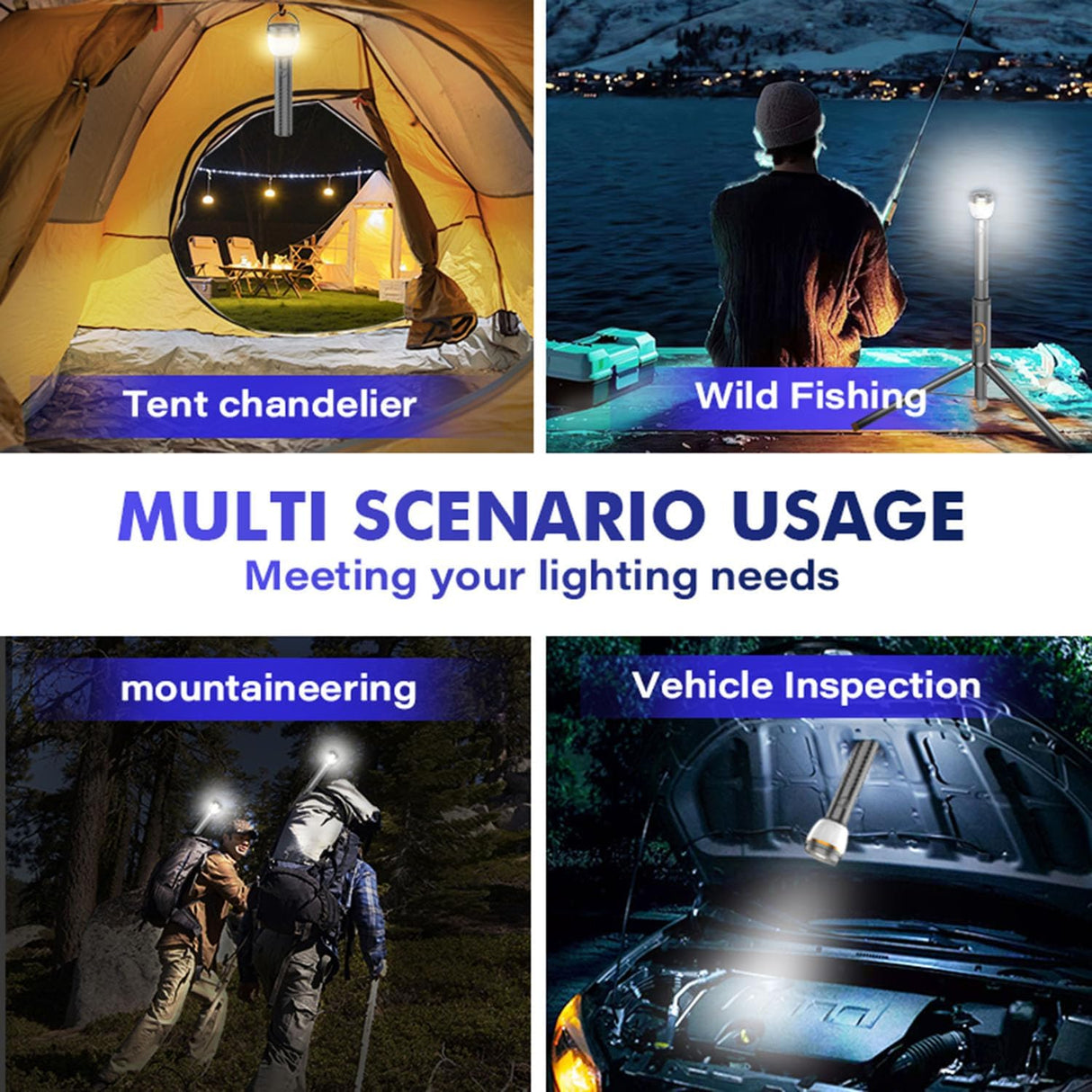 Multipurpose Camping Light with Stand & Remote Control | Outdoor Lights | SASKA Trading