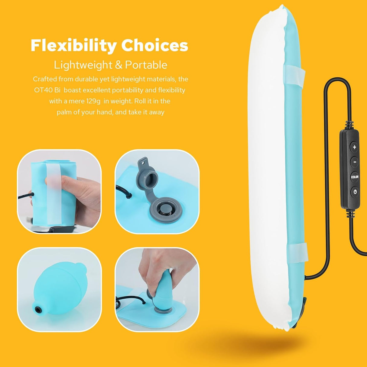 Multiuse Inflatable RGB Tube Light By ZENIKO | LED Video Light | SASKA Trading