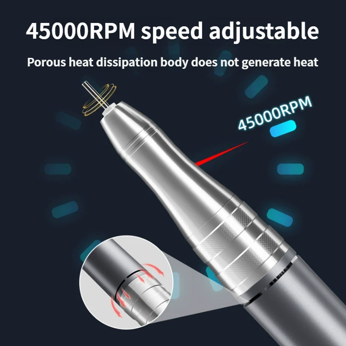 Portable Electric Nail Drill Machine HX-102, Rechargeable Cordless Nail Polisher with LCD Display