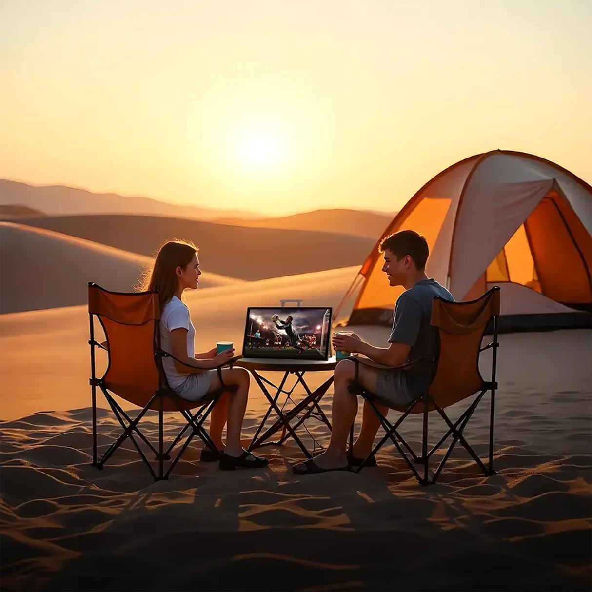 Naspanora 24.5″ Portable Smart Tablet – Android 14 Touch Display with Stereo Speakers by Porodo | Portable Smart Tablet | SASKA Trading