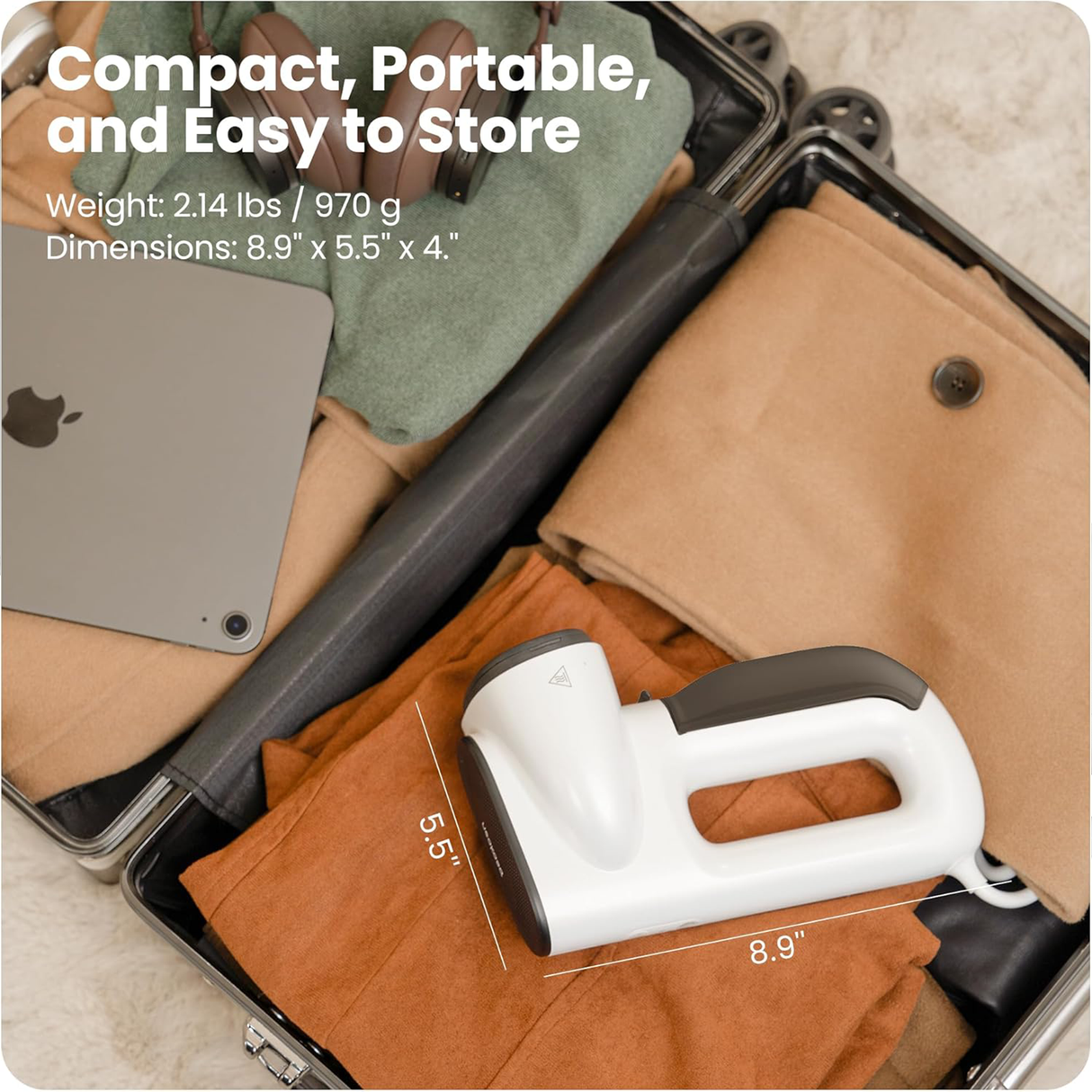 Portable Wired Steam Iron 2 in 1 with Suction Function by Neakasa