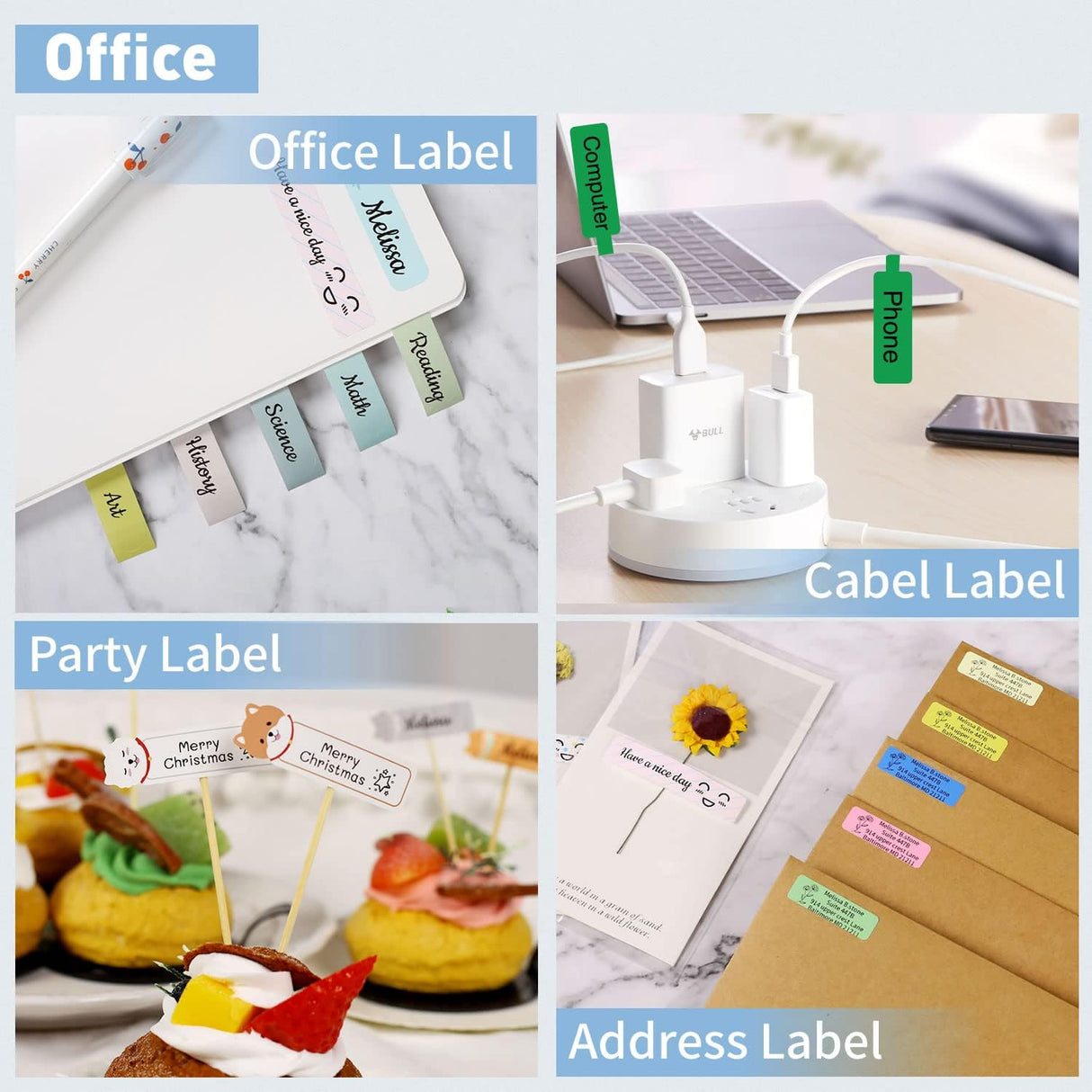 D110 Mini Thermal Label Printer Machine with Tape (1.5 x 3 cm) by NIIMBOT | Label Printer | SASKA Trading