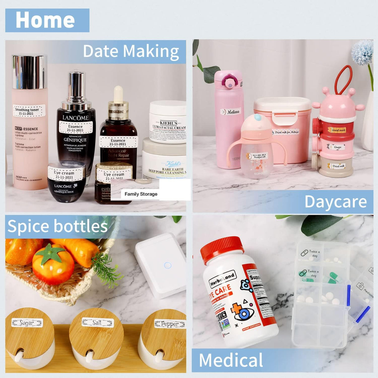 D110 Mini Thermal Label Printer Machine with Tape (1.5 x 3 cm) by NIIMBOT | Label Printer | SASKA Trading