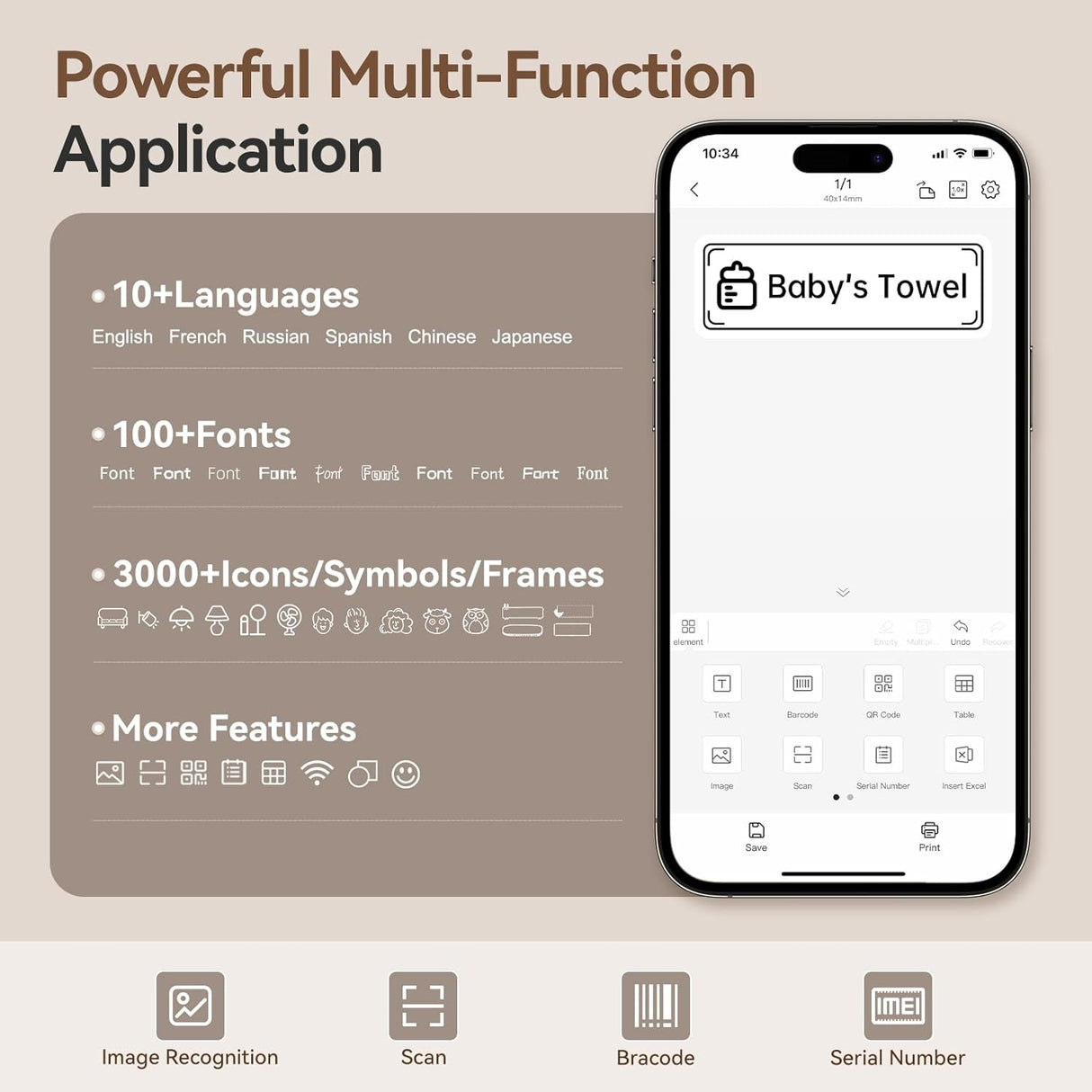 D110 Mini Thermal Label Printer Machine with Tape (1.5 x 3 cm) by NIIMBOT | Label Printer | SASKA Trading