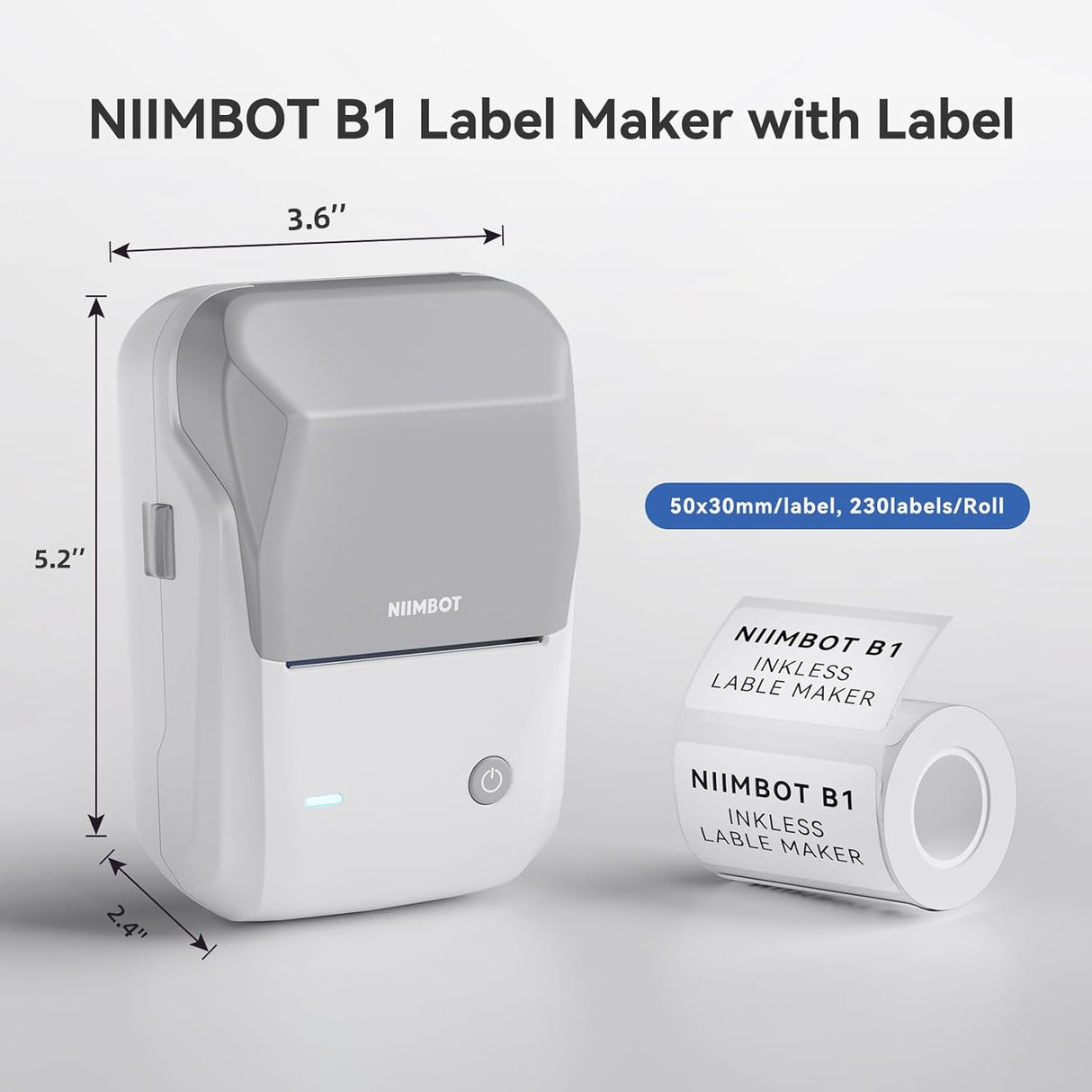 Niimbot B1 Portable Thermal Label Printer 2 inch | Label Printer | SASKA Trading
