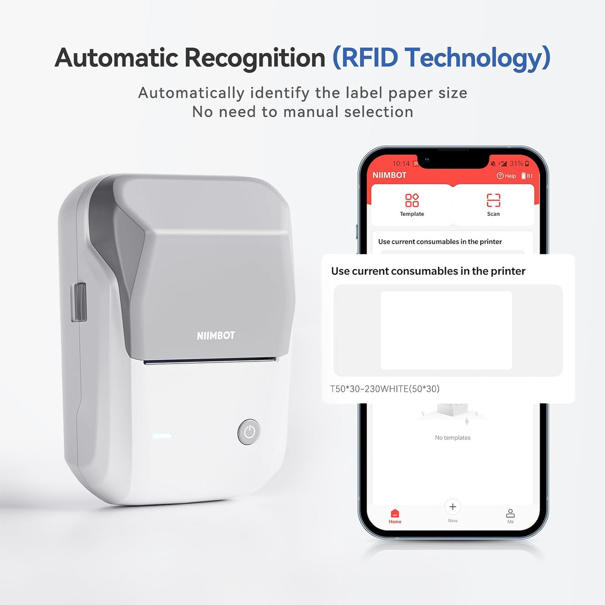 Niimbot B1 Portable Thermal Label Printer 2 inch | Label Printer | SASKA Trading