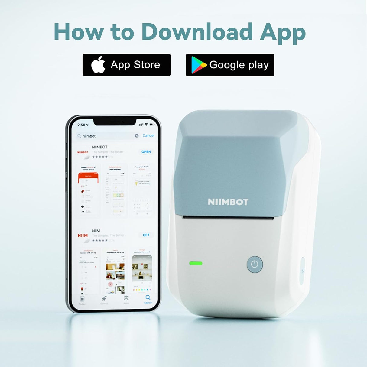 Niimbot B1 Portable Thermal Label Printer 2 inch | Label Printer | SASKA Trading