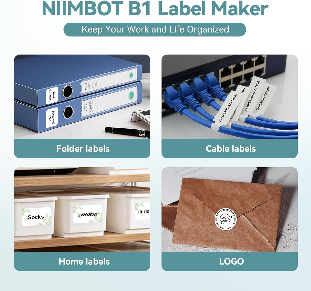 Niimbot B1 Portable Thermal Label Printer 2 inch | Label Printer | SASKA Trading
