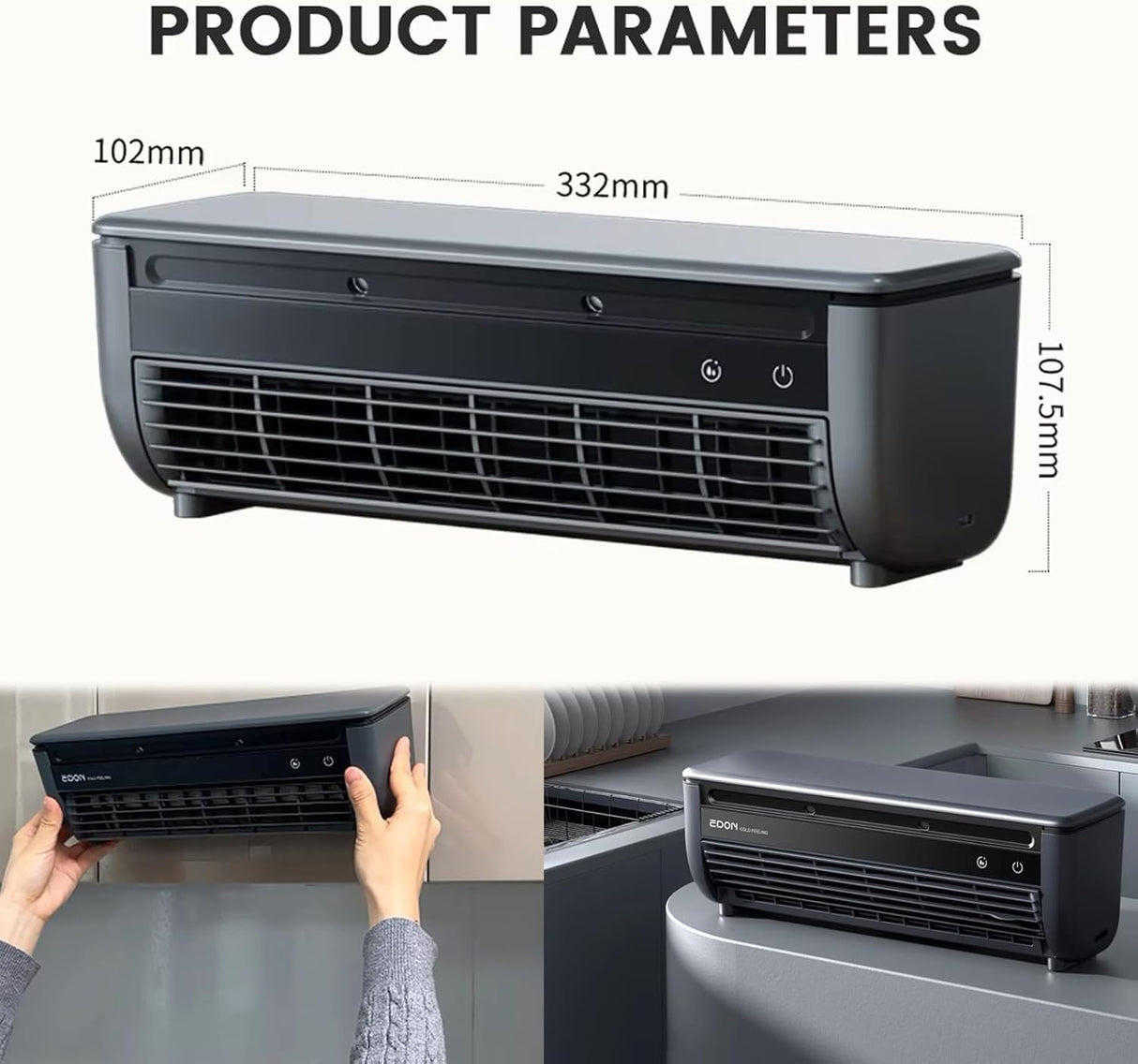 Portable Rechargeable Wall Mounted Mist Air Fan No Drilling | Portable Fan | SASKA Trading
