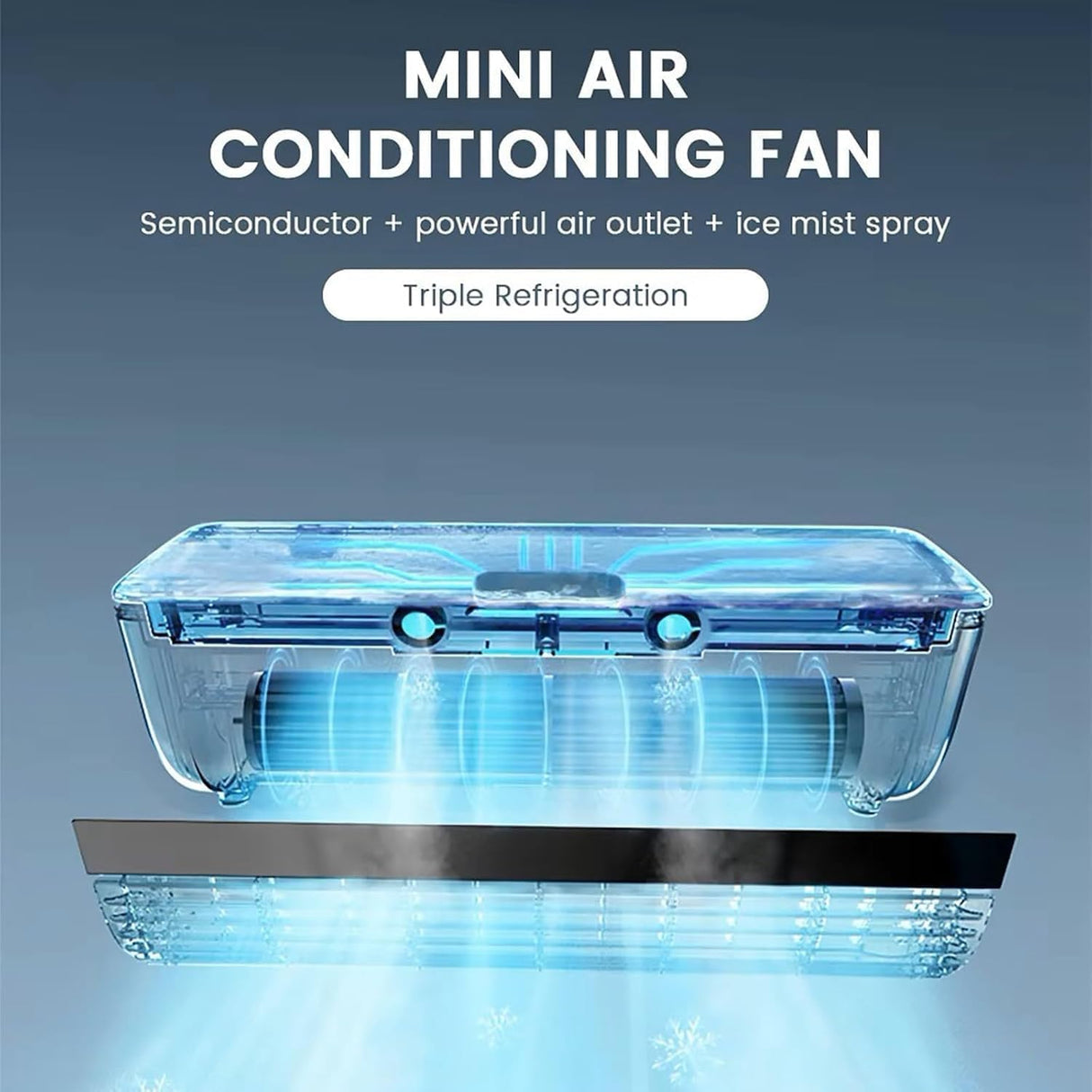 Portable Rechargeable Wall Mounted Mist Air Fan No Drilling | Portable Fan | SASKA Trading
