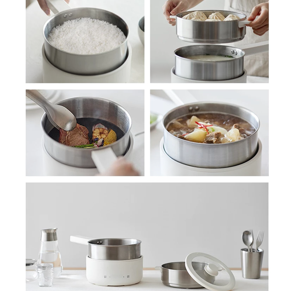 Olayks 2.5L Electric Multifunction Detachable Cooker with Steamer | Electric Cooker | SASKA Trading