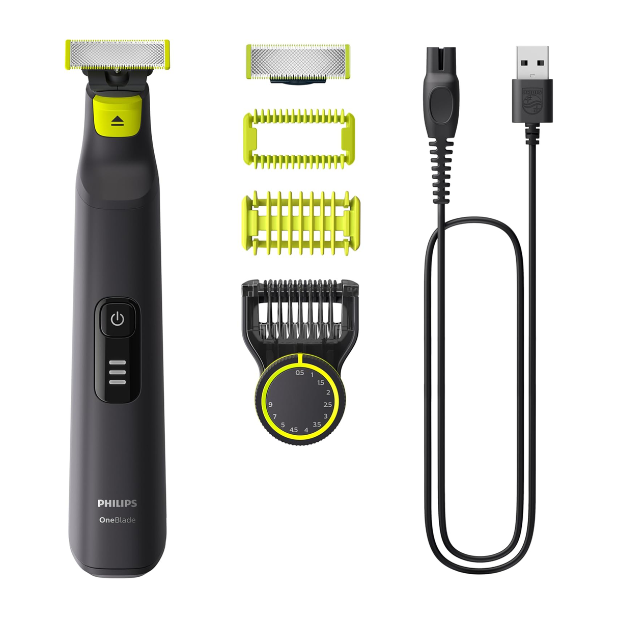 OneBlade Pro Body & Face Trimmer – 12 Length Settings, Waterproof, Rechargeable by Philips