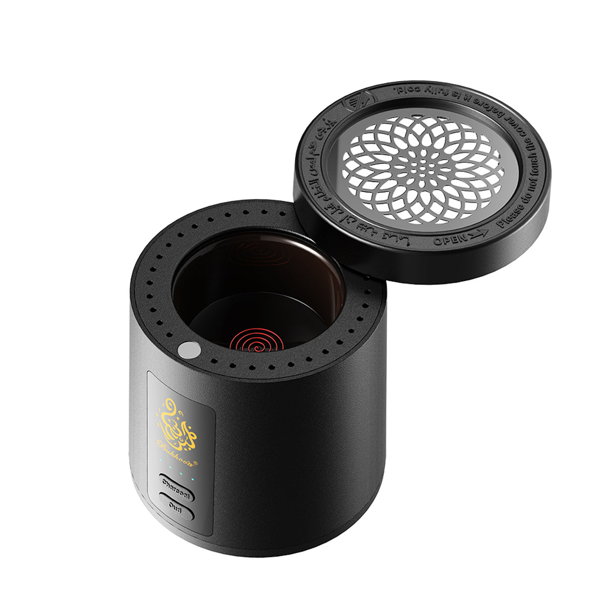 Charcoal and Oud 2 in 1 Electric Bakhoor Burner, Incense Burning Holder Portable Electric Mabkhara B39 - SASKA.AE - SASKA