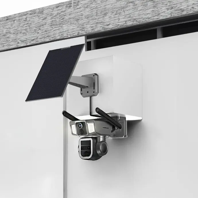 Solar Powered Outdoor Camera PP069 with 360° Dual Lens by Powerology | Outdoor Camera | SASKA Trading