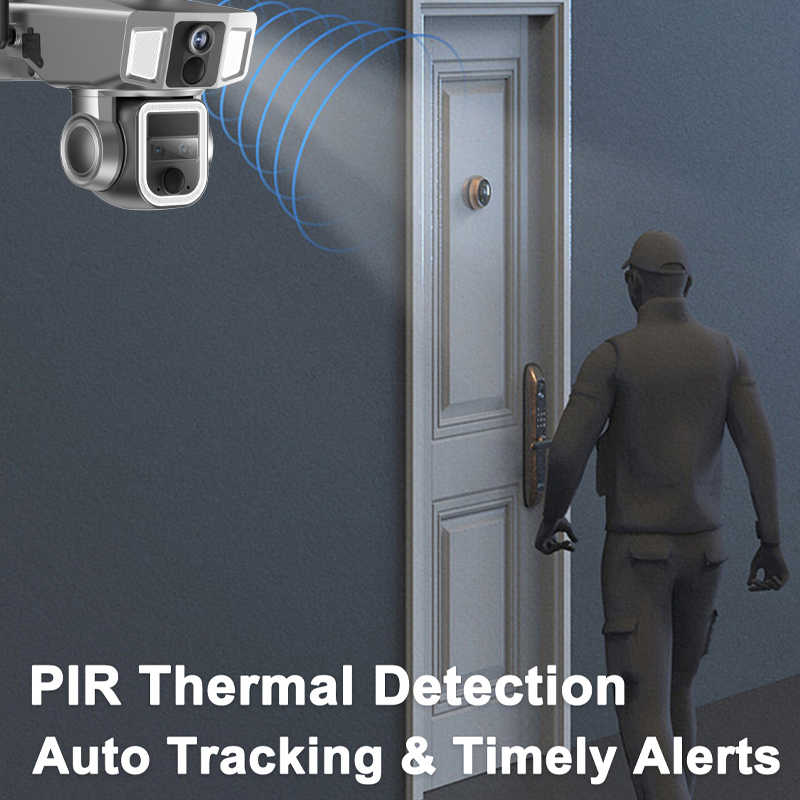 Solar Powered Outdoor Camera PP069 with 360° Dual Lens by Powerology | Outdoor Camera | SASKA Trading