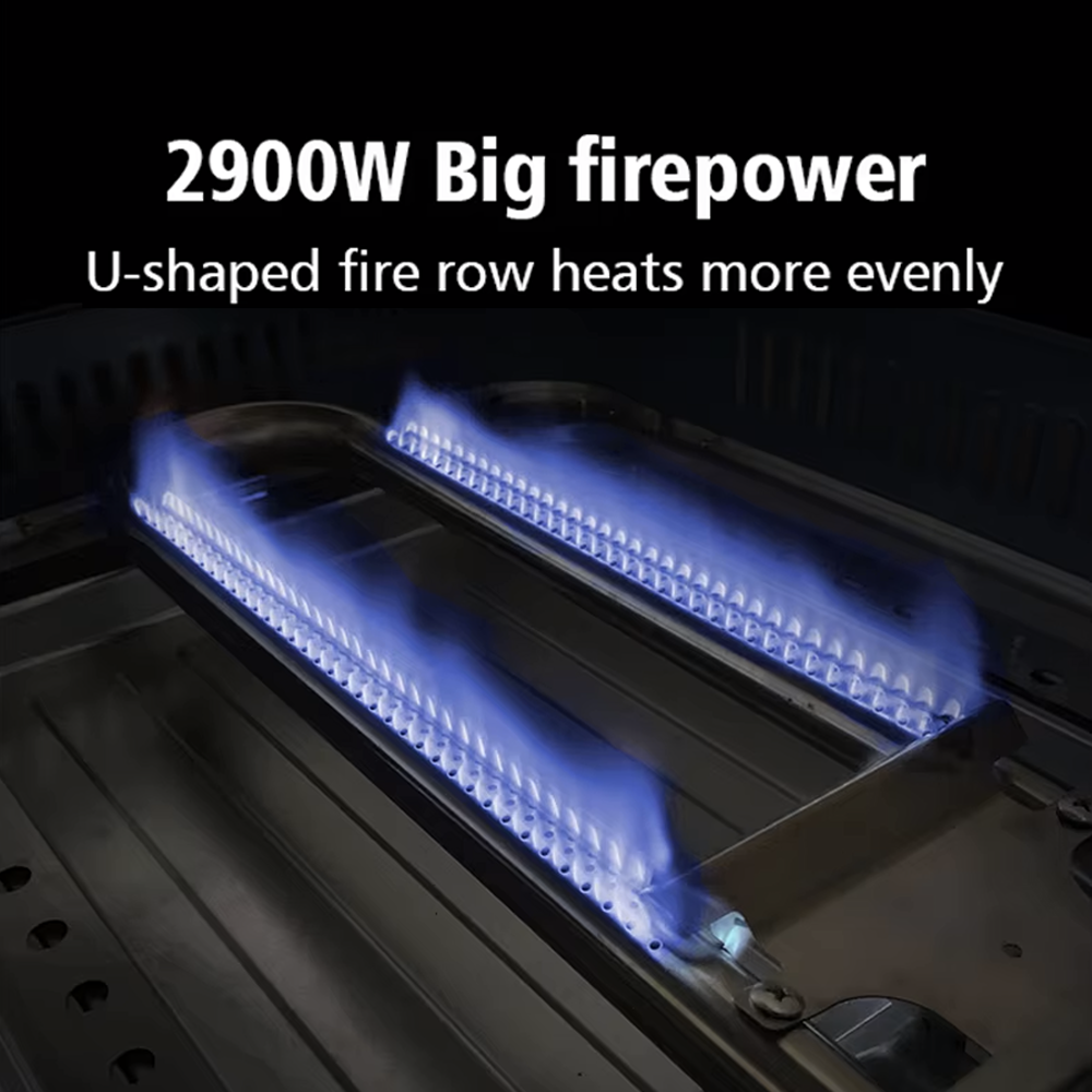 Outdoor Camping Gas Stove with BBQ Grills Grid and Fry Pan | Gas Stove | SASKA Trading