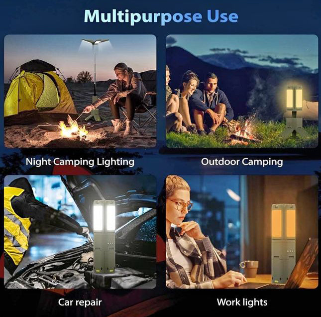 Rechargeable Multifunctional Outdoor Waterproof Four Leaf Camping Light Z2 | Camping Light | SASKA Trading