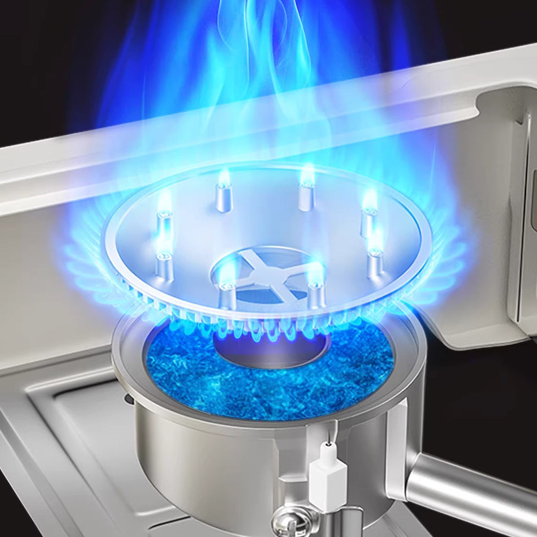 Portable Outdoor Gas Stove Cooking Set with Grill Pan and Camping Tools in One Kit