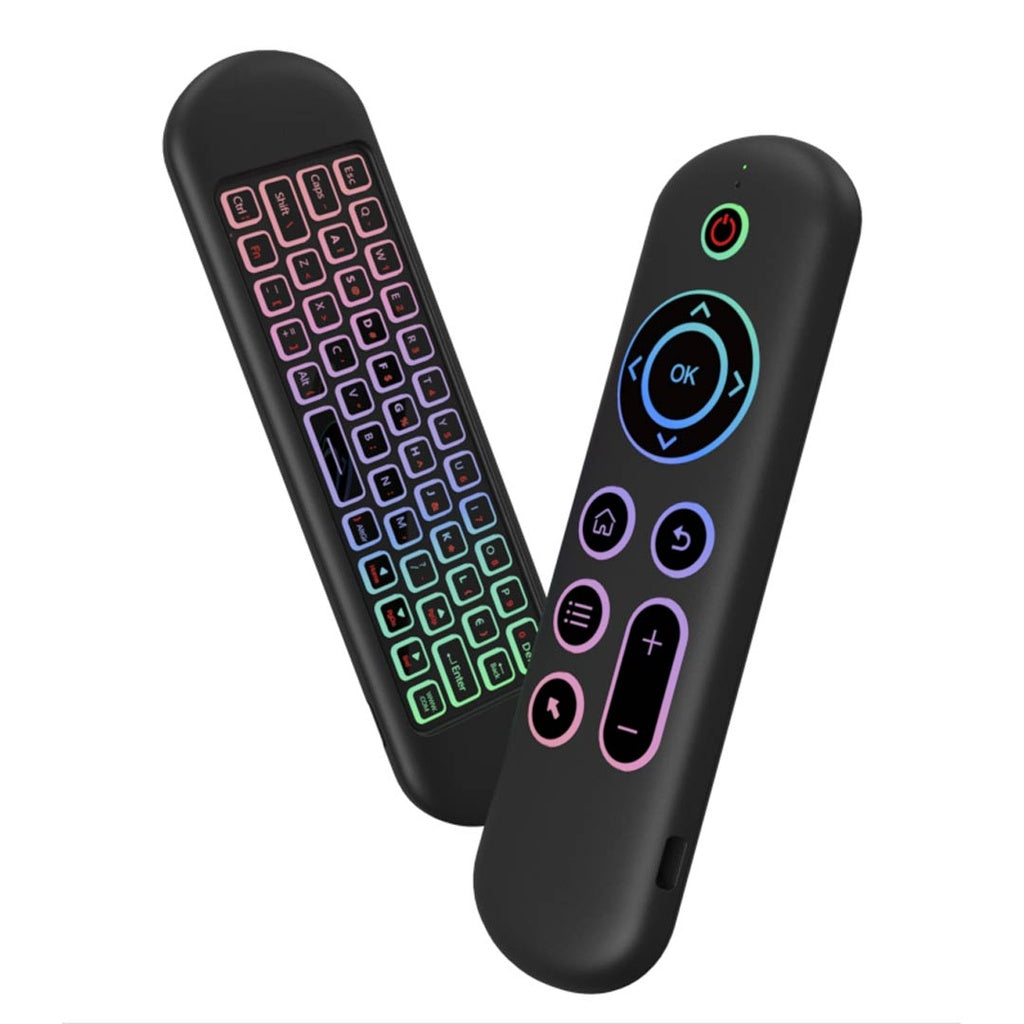 Air Mouse Remote with Mini Keyboard and 6-Axis Gyro Sensor by Porodo | Universal Remote | SASKA Trading