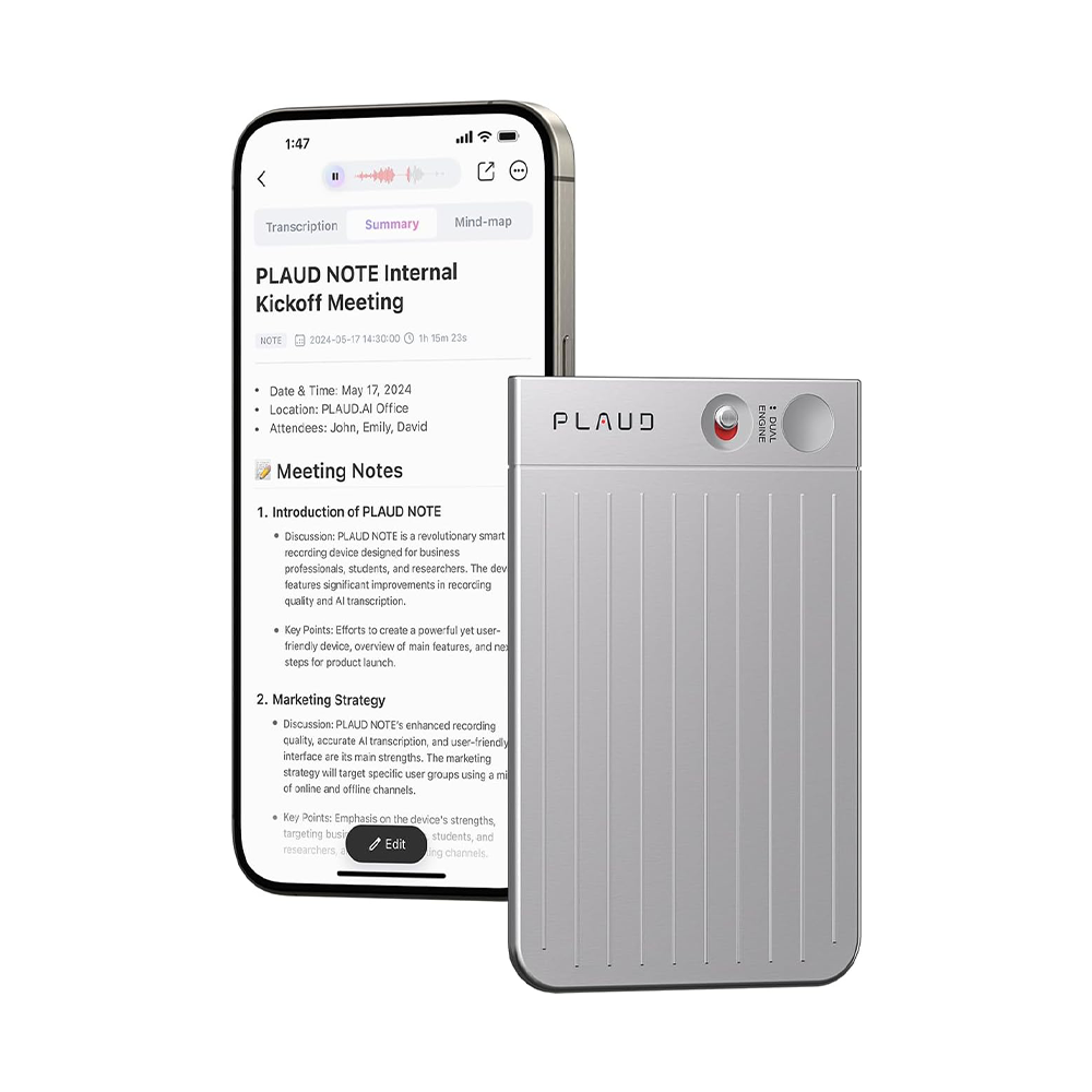 PLAUD NOTE AI Voice Recorder with Magnetic Case by PLAUD.AI | AI Voice Recorder | SASKA Trading