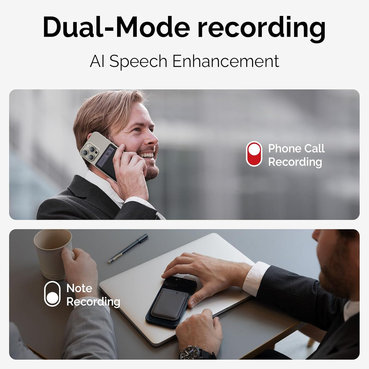PLAUD NOTE AI Voice Recorder with Magnetic Case by PLAUD.AI | AI Voice Recorder | SASKA Trading