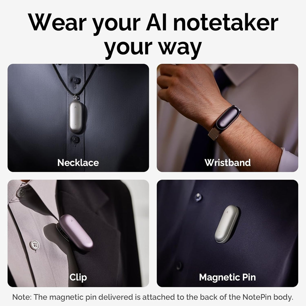 PLAUD NotePin AI Voice Recorder by PLAUD.AI | AI Voice Recorder | SASKA Trading