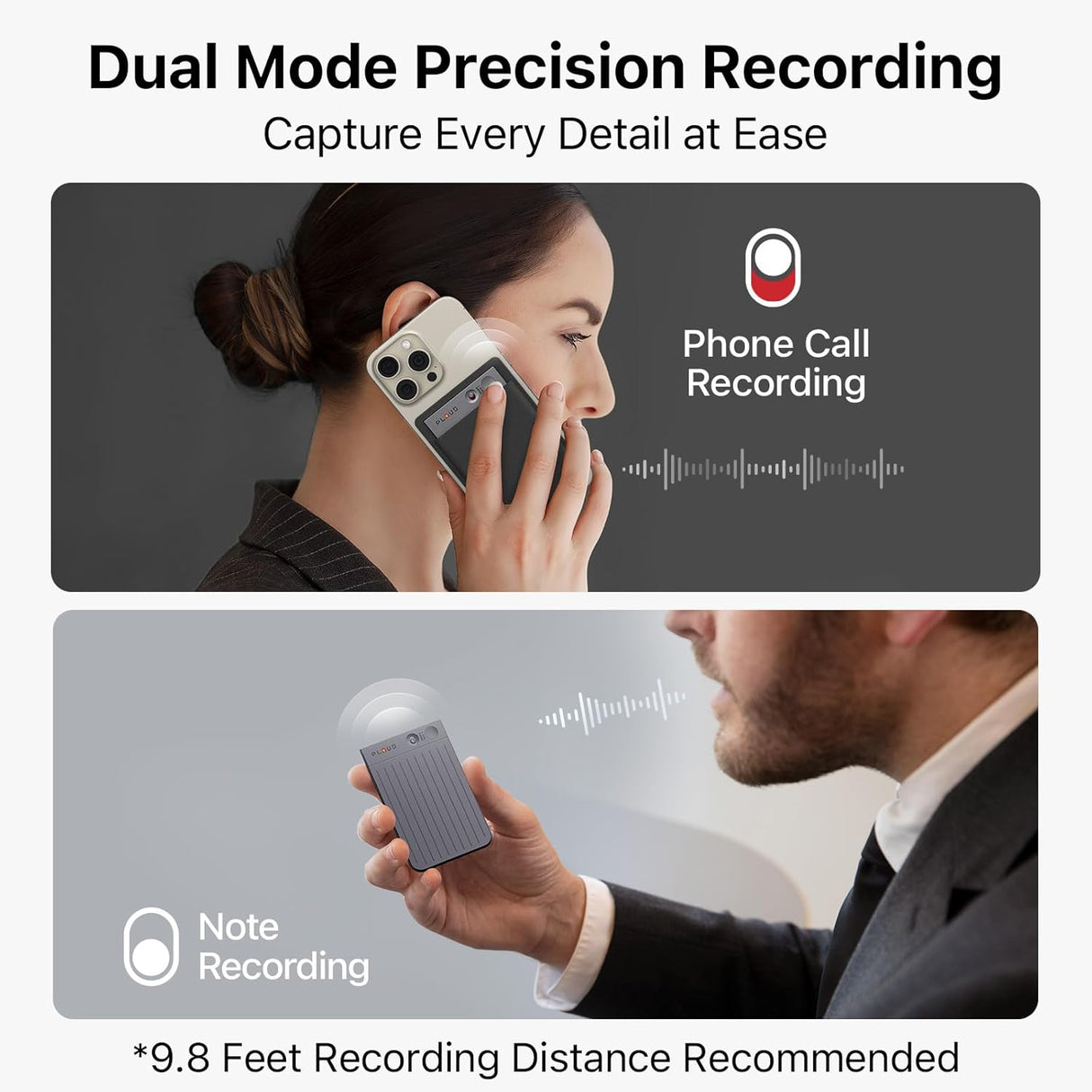 PLAUD NOTE AI Voice Recorder with Magnetic Case by PLAUD.AI | AI Voice Recorder | SASKA Trading