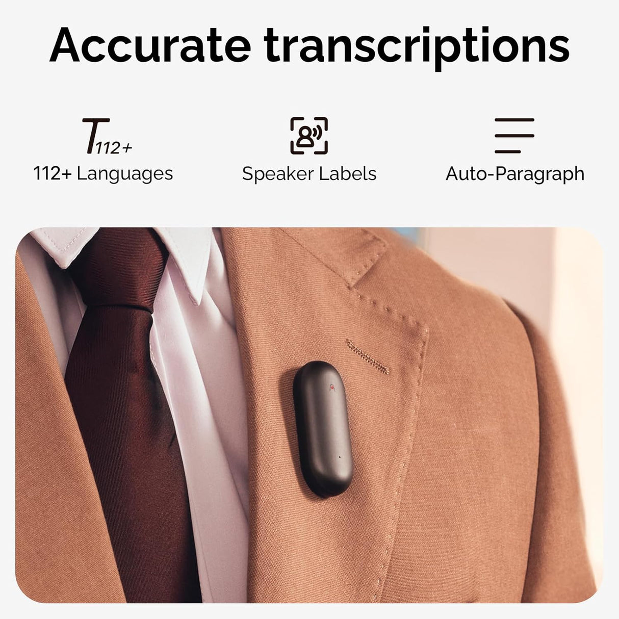 PLAUD NotePin AI Voice Recorder by PLAUD.AI | AI Voice Recorder | SASKA Trading