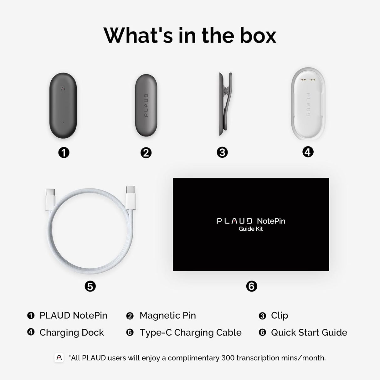 PLAUD NotePin AI Voice Recorder by PLAUD.AI | AI Voice Recorder | SASKA Trading