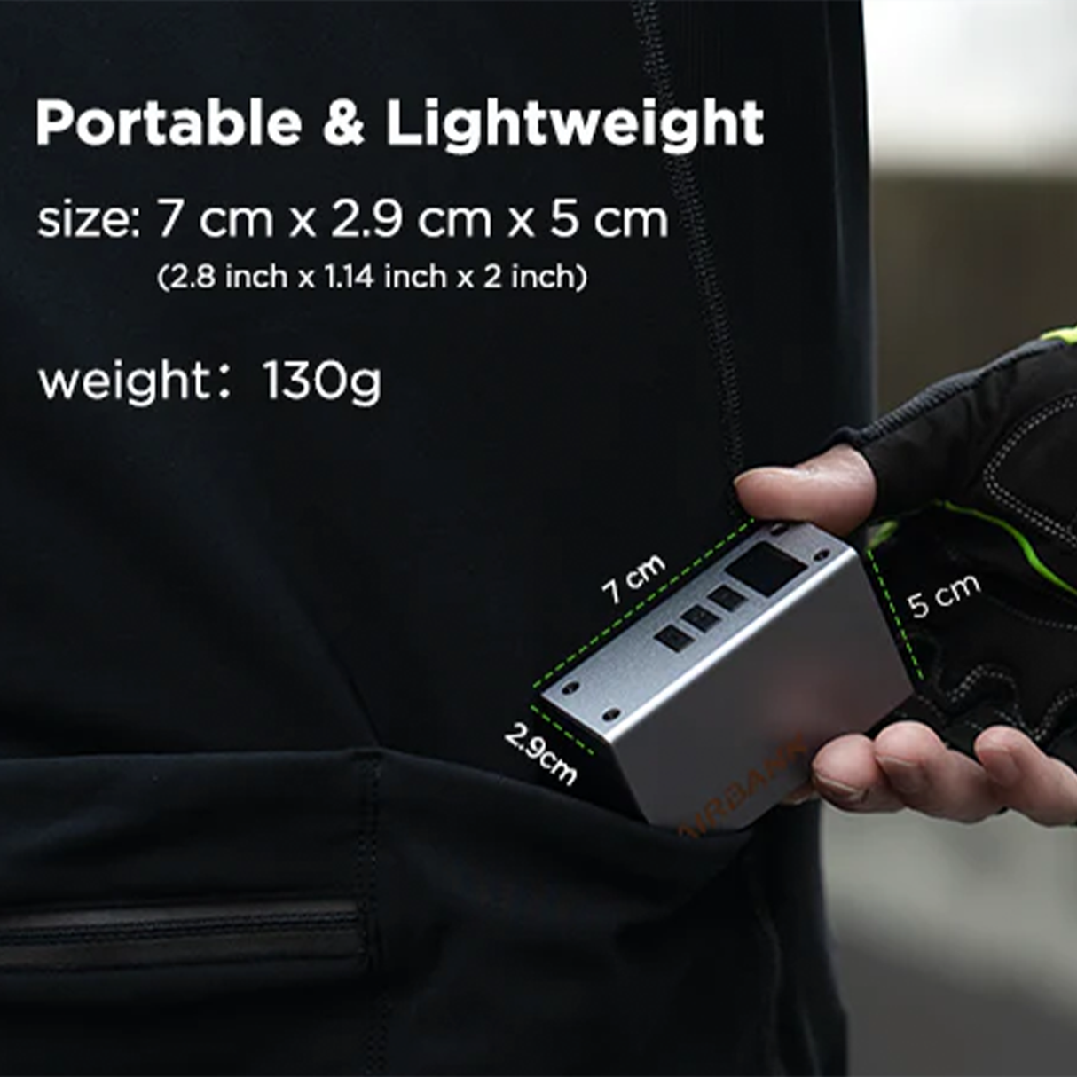 Pocket 2 Pro Mini Electric Bike Pump – 120 PSI Smart Rechargeable Inflator by AIRBANK