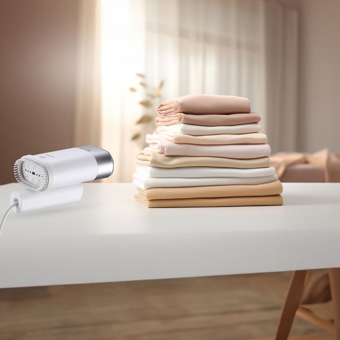 Mini Foldable Steamer 1200W with Fabric Brush by Porodo | Steam Iron | SASKA Trading