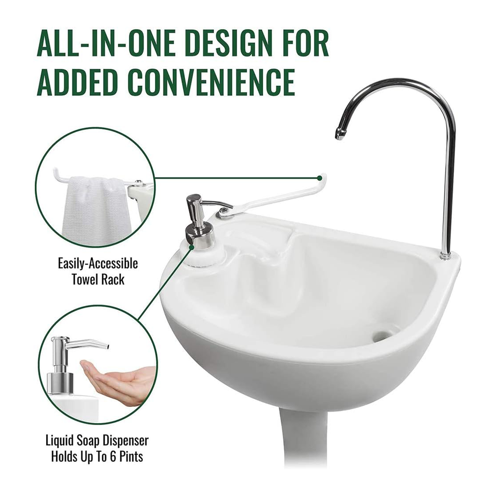 Portable Handwash Sink 17L with Folding Funnel by Porodo | Portable Sink | SASKA Trading