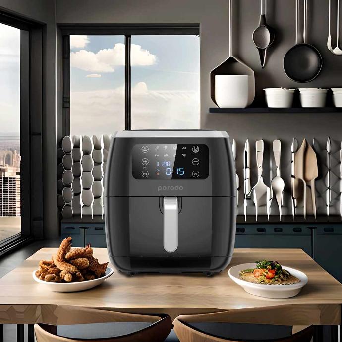 Smart Air Fryer with APP Control 6L 1800W Black | Air Fryer | SASKA Trading