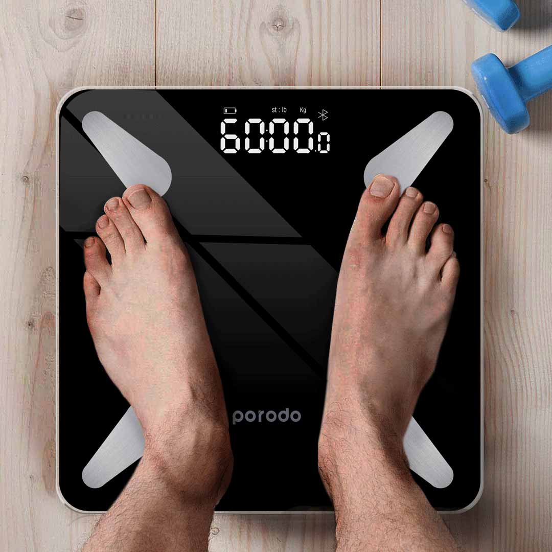 Porodo Smart Body Scale Black | Digital Scale | SASKA Trading