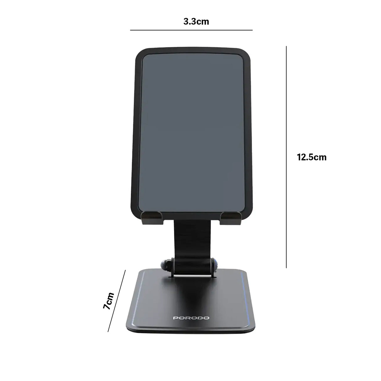 حامل مكتبي قابل للطي - مانع للانزلاق، دوران 360 درجة، زاوية قابلة للتعديل من Porodo