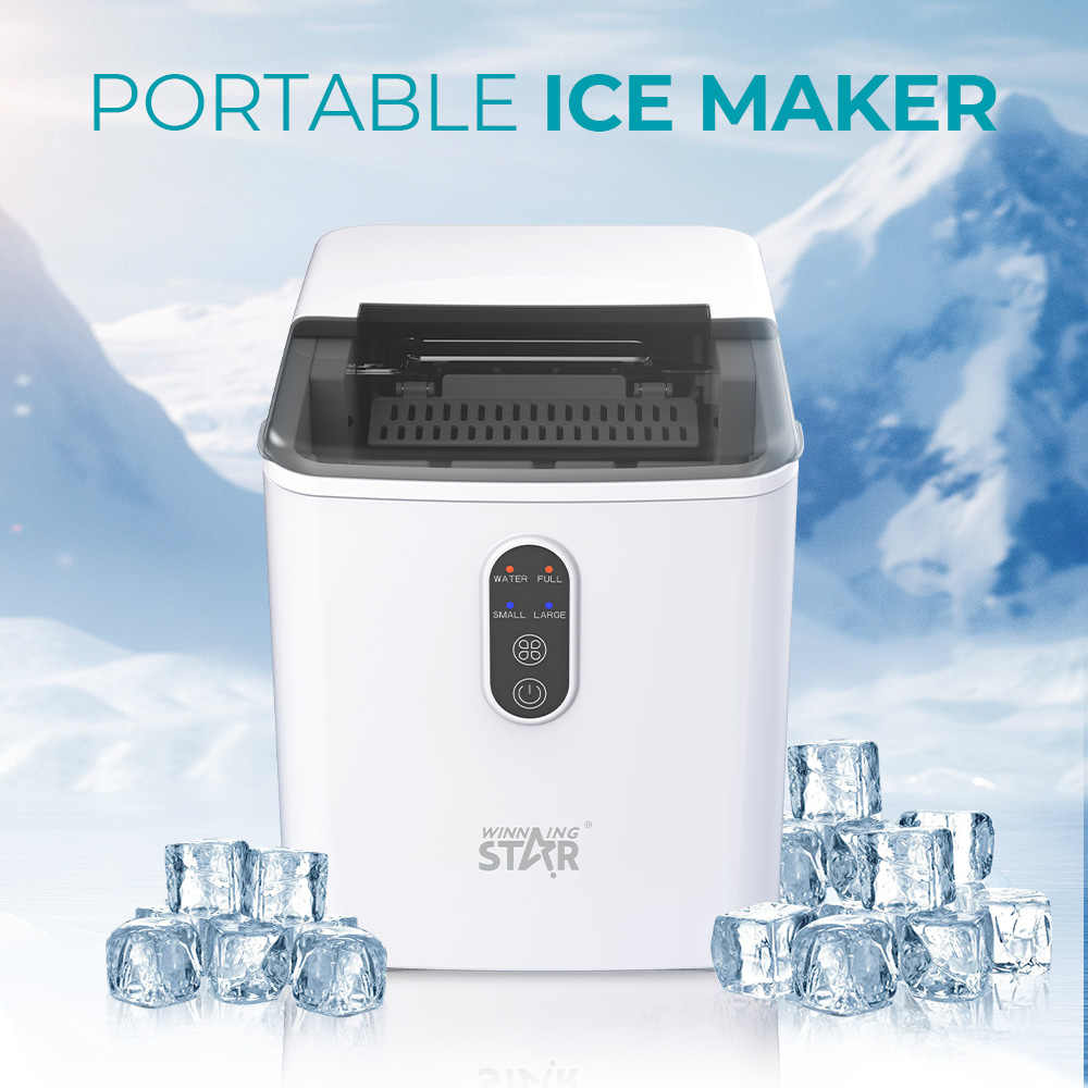 Portable Countertop Ice Maker by WINNING STAR | Ice Maker Machine | SASKA Trading
