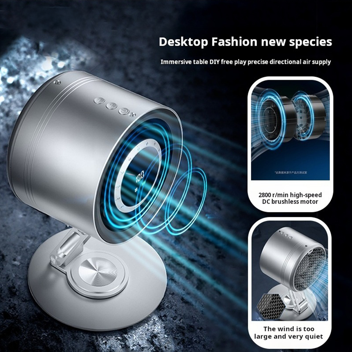 Portable Desk Metal Fan H6-V8 | Desk Fan | SASKA Trading